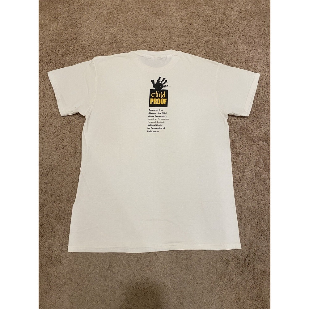Vintage 90s Child Abuse Prosecutors T-Shirt Size Large